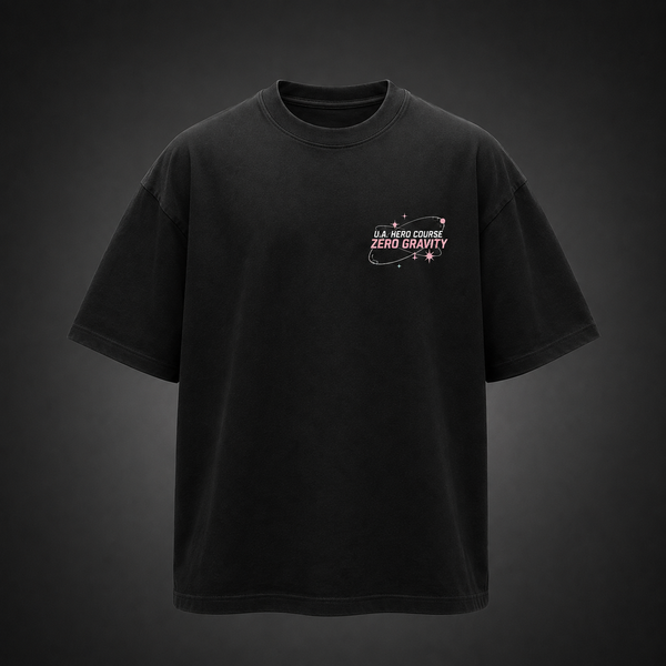 Black t-shirt with Ochaco Uraraka My Hero Academia Zero Gravity graphic – photo 2