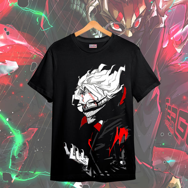 Okarun Ghost Side Profile - Dandadan Oversized Tee