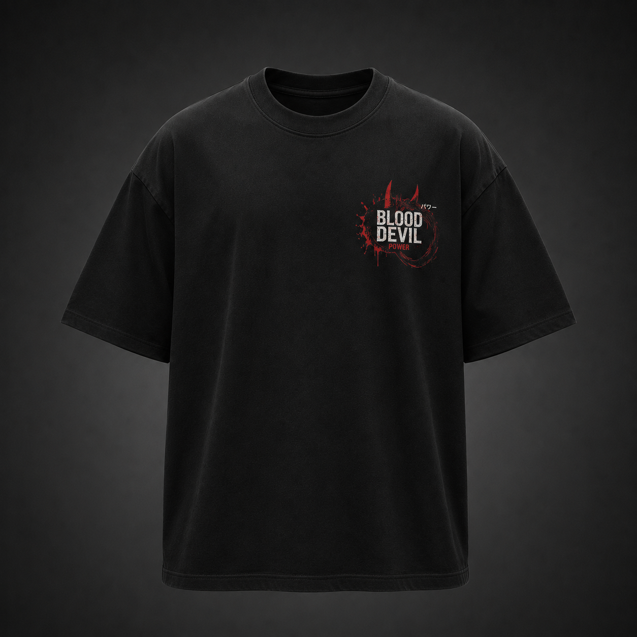 Black t-shirt with Power Chainsaw Man Blood Devil graphic – photo 2