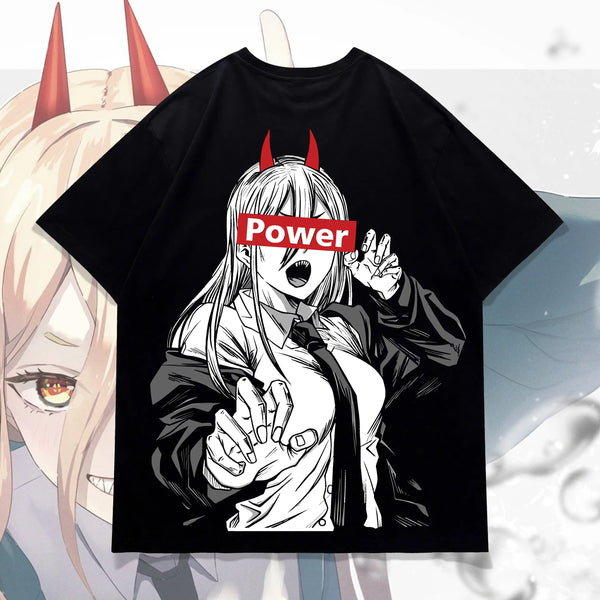Power Glory Belongs Only to Me - Chainsaw Man Oversized Tee