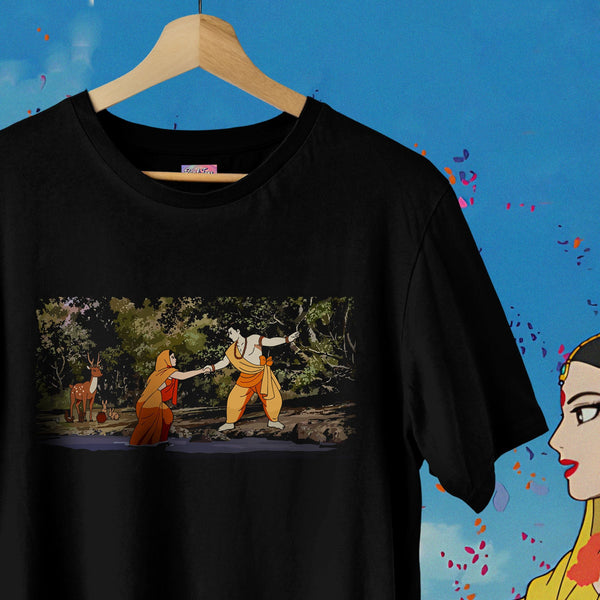 Ram And Sita Forest River Reunion Oversized Tee