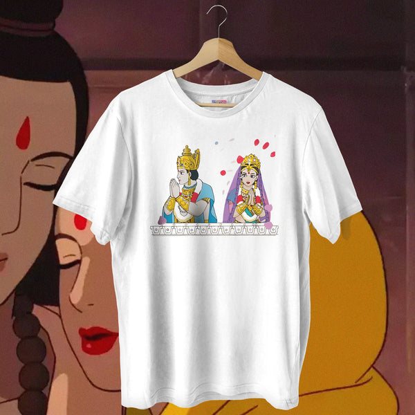 Ram And Sita Royal Portrait Blessing Oversized Tee