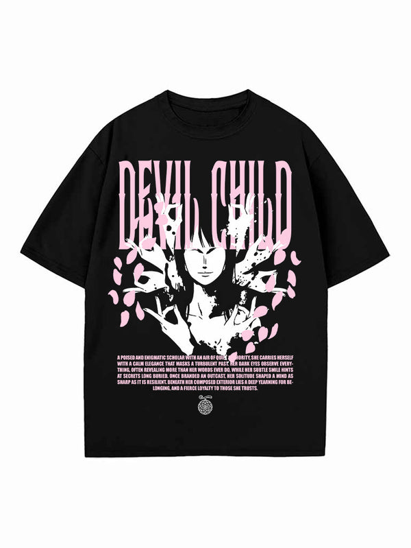 Black t-shirt with Nico Robin One Piece Devil's Child graphic – photo 1