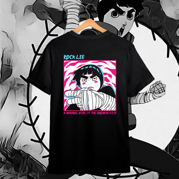 Drunken Fist Badge Black - Naruto Oversized Tee