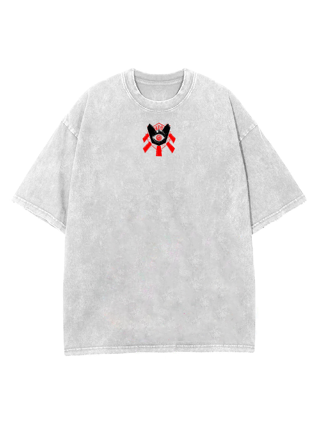 Washed grey t-shirt with Scrap Rebel Mecha Warrior Scrap Rebel graphic – photo 2