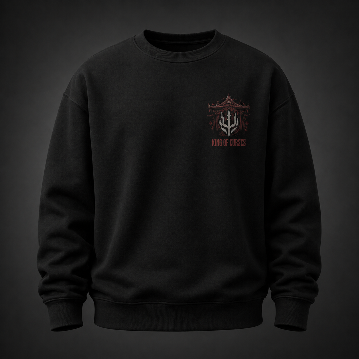 Black sweatshirt with Ryomen Sukuna Jujutsu Kaisen Malevolent Shrine graphic – photo 2