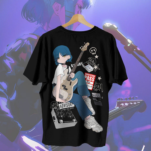 Streaming Ryou Yamada Text Logo - Bocchi The Rock! Oversized Tee