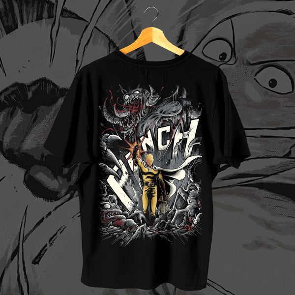 Crimson Fist Badge - One Punch Man Oversized Tee