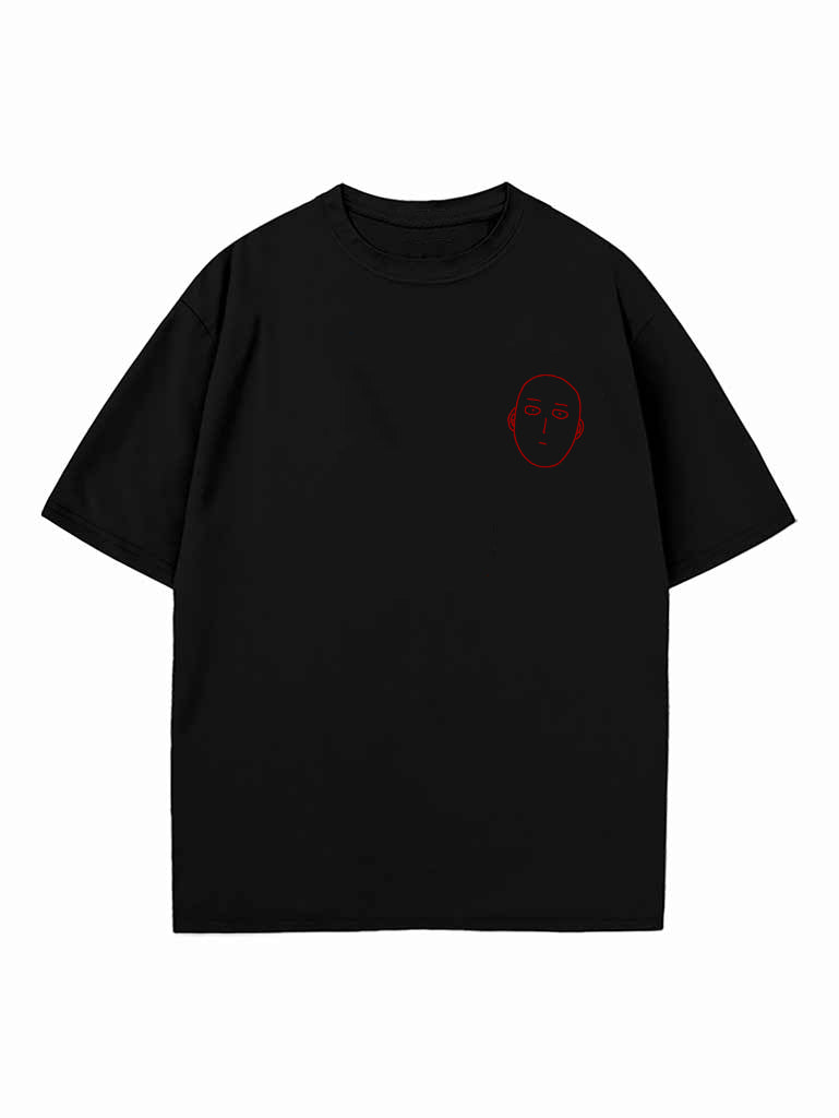 Black t-shirt with Saitama One Punch Man Caped Baldy graphic – photo 2