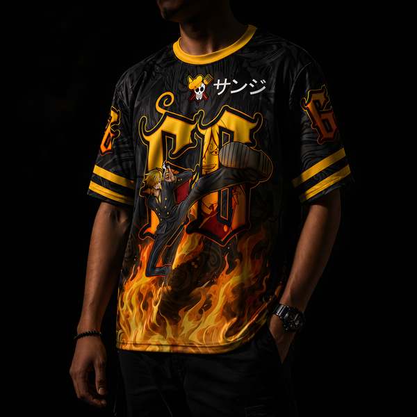 Sanji Diable Jambe - One Piece Oversized Jersey