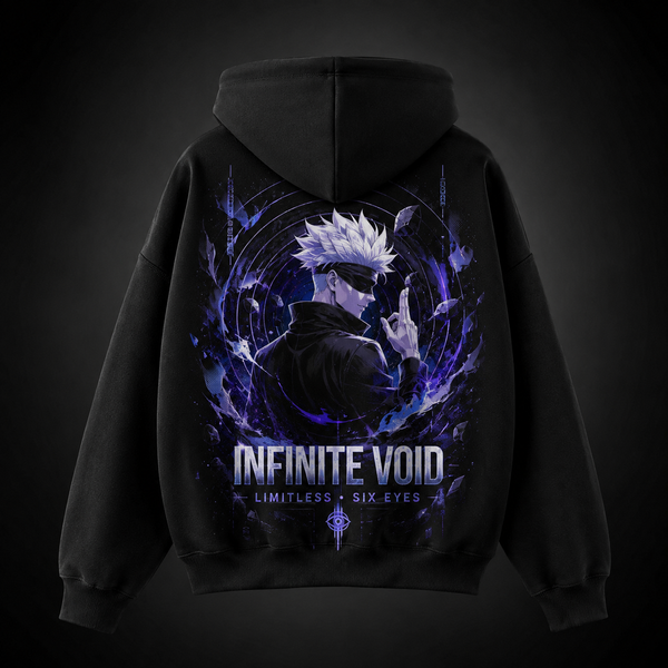 Black hoodie with Satoru Gojo Jujutsu Kaisen Infinite Void graphic – photo 1