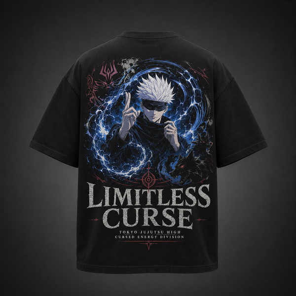 Black t-shirt with Satoru Gojo Jujutsu Kaisen Limitless Curse graphic – photo 1