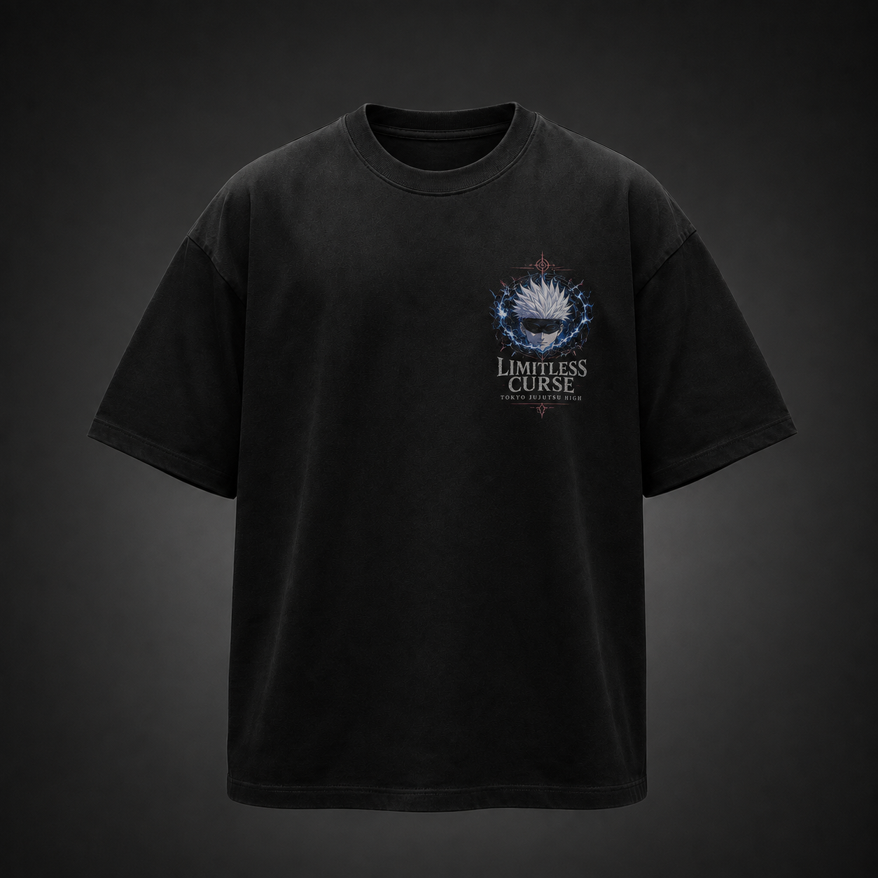 Black t-shirt with Satoru Gojo Jujutsu Kaisen Limitless Curse graphic – photo 2
