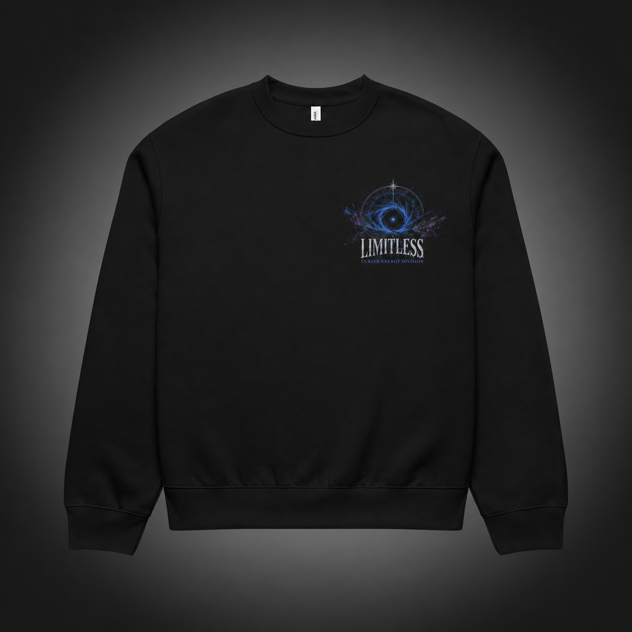 Black sweatshirt with Satoru Gojo Jujutsu Kaisen Limitless Division graphic – photo 2