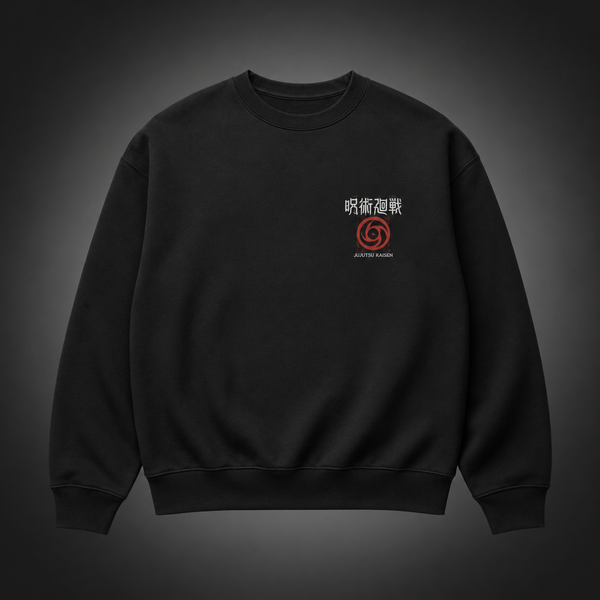 Black sweatshirt with Satoru Gojo Jujutsu Kaisen Strongest Exists Alone graphic – photo 2