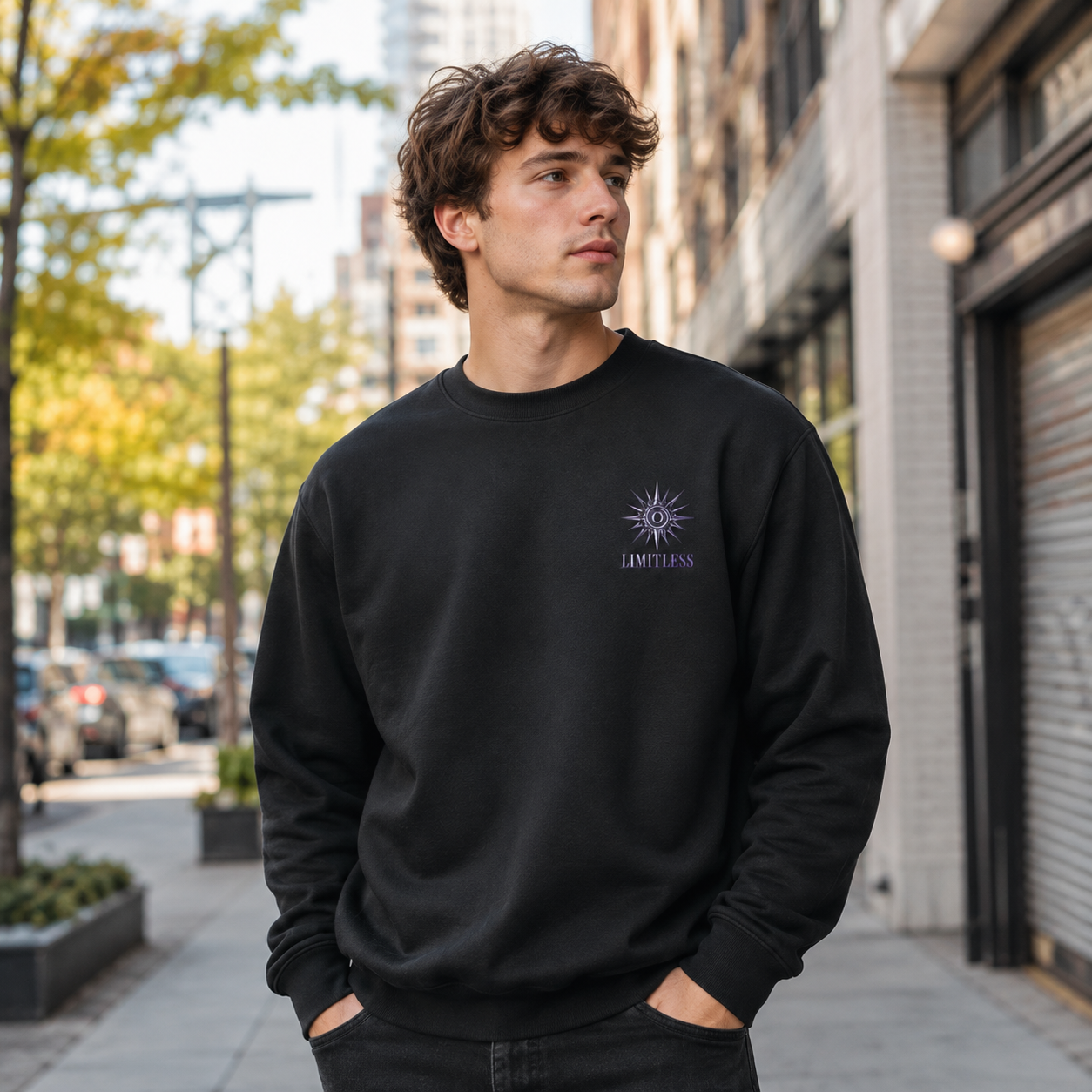 Black sweatshirt with Satoru Gojo Jujutsu Kaisen Strongest Sorcerer graphic – photo 4