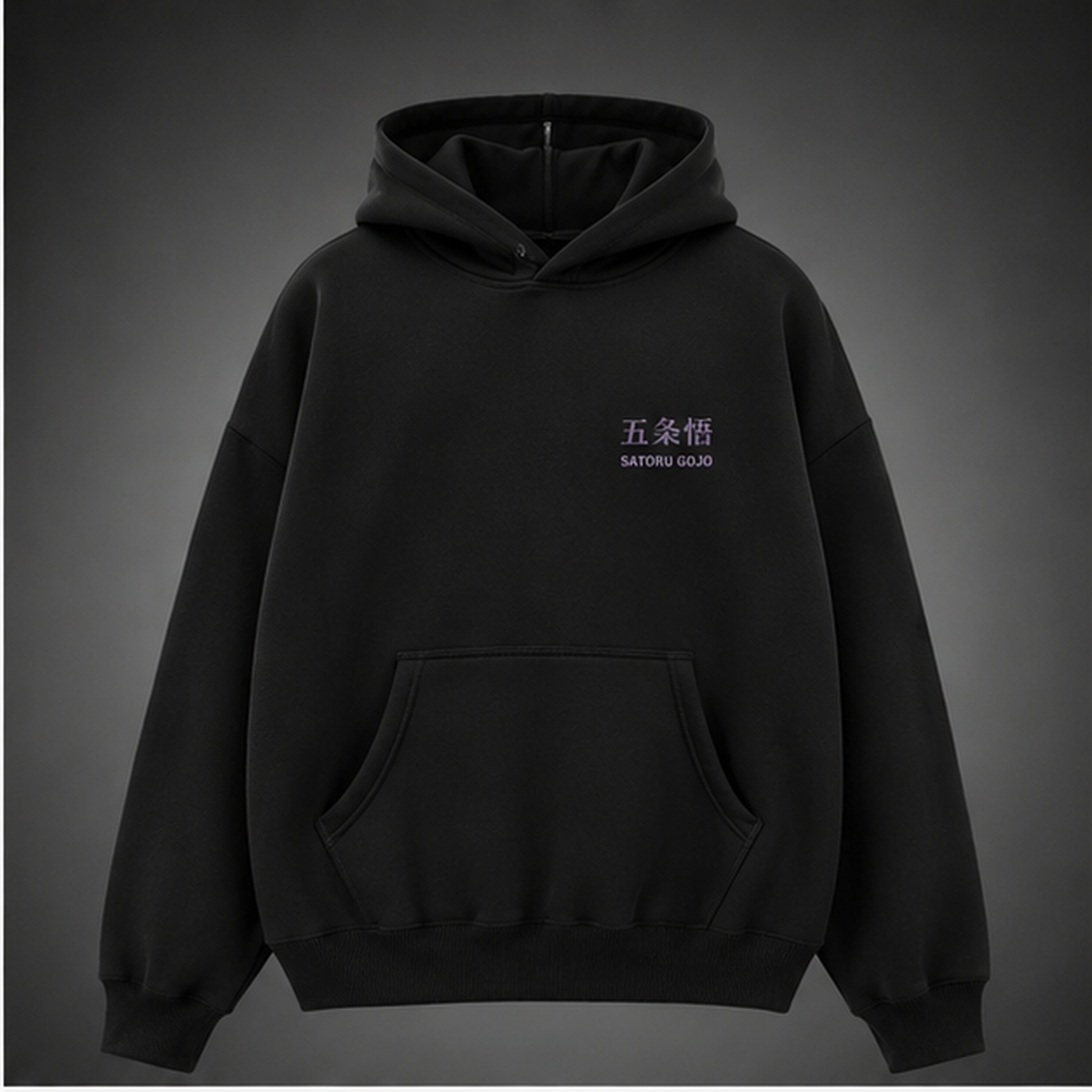 Black hoodie with Satoru Gojo Jujutsu Kaisen The Honored One graphic – photo 2