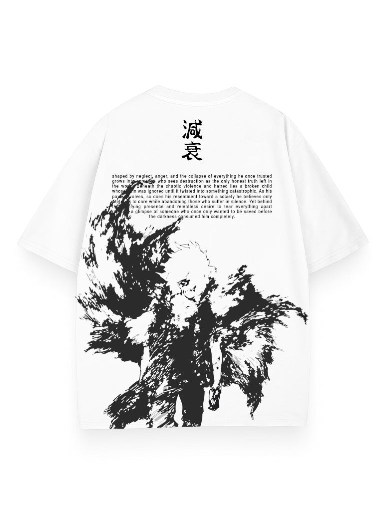 White t-shirt with Mahito Jujutsu Kaisen Decay King graphic – photo 1