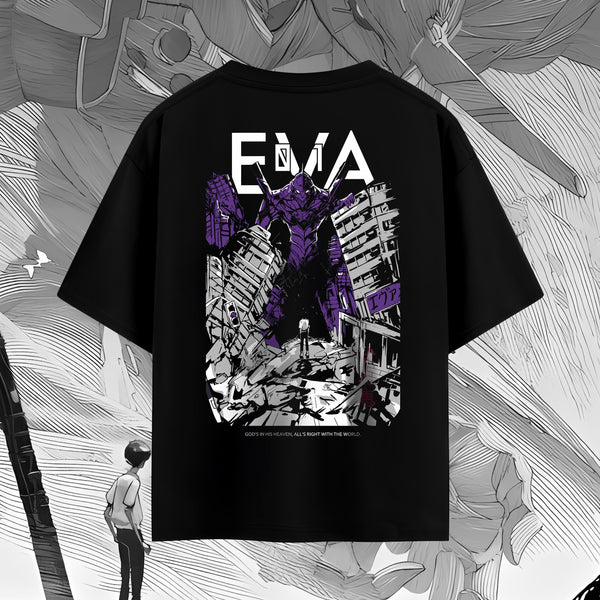 Shinji and Unit-01 World's End - Evangelion Oversized Tee