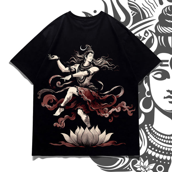 Shiva Tandava in Bloom Oversized Tee