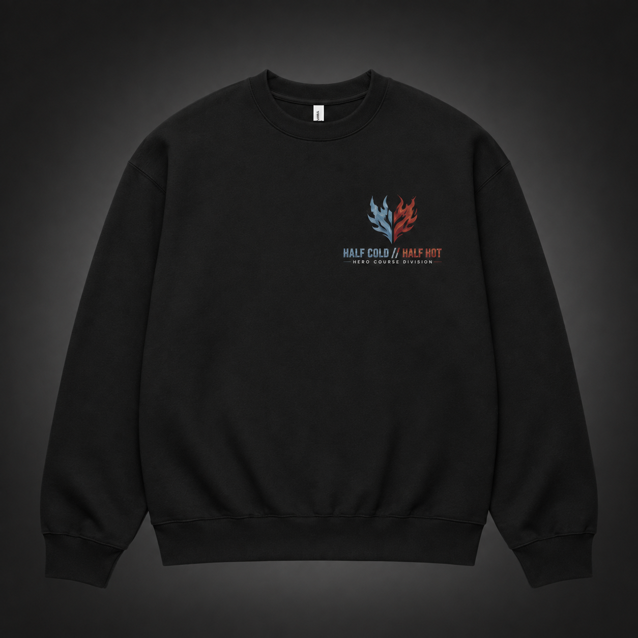 Black sweatshirt with Shoto Todoroki My Hero Academia Half Cold Half Hot graphic – photo 2