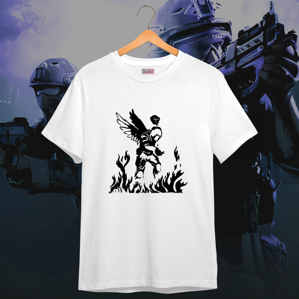 Angel in the Flames Stencil - CSGO Oversized Tee