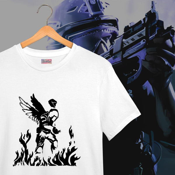 Angel in the Flames Stencil - CSGO Oversized Tee