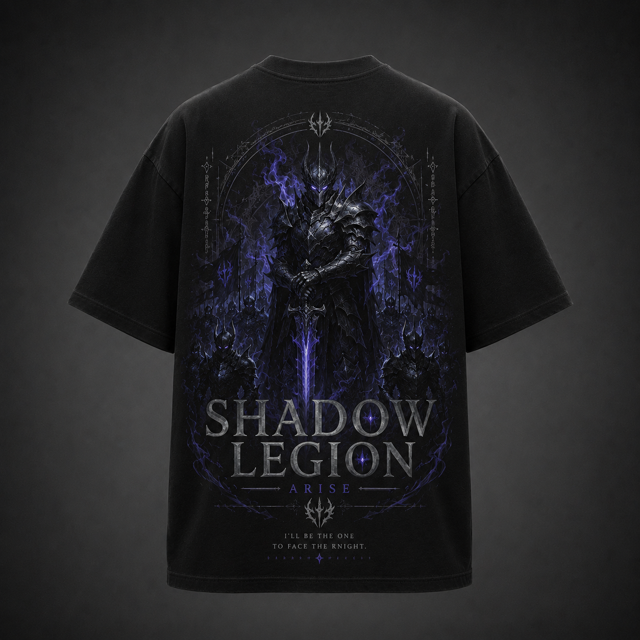 Black t-shirt with Solo Leveling Shadow Legion Arise graphic – photo 1