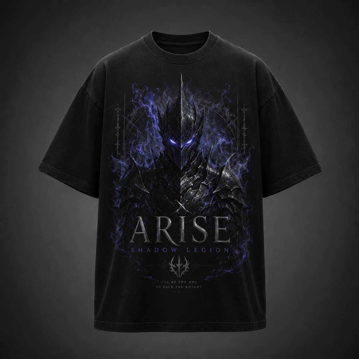 Black t-shirt with Solo Leveling Shadow Legion Arise graphic – photo 2