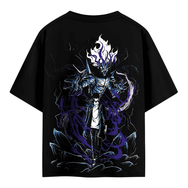 Arise Minimal Text - Solo Leveling Oversized Tee