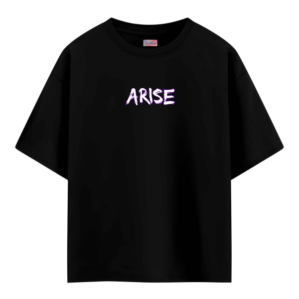 Arise Minimal Text - Solo Leveling Oversized Tee
