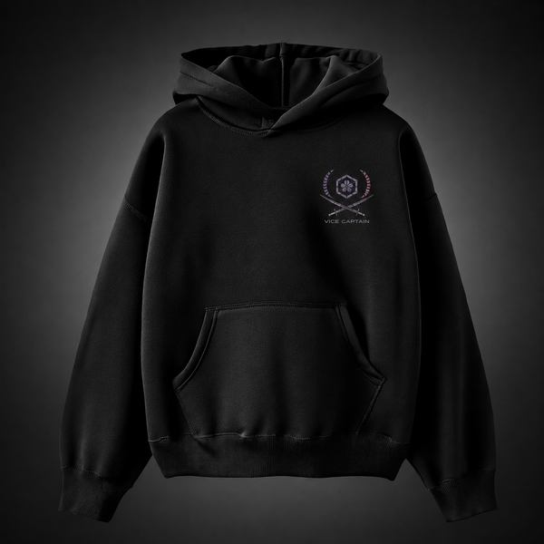 Black hoodie with Soshiro Hoshina Kaiju No. 8 Blade Instinct graphic – photo 2
