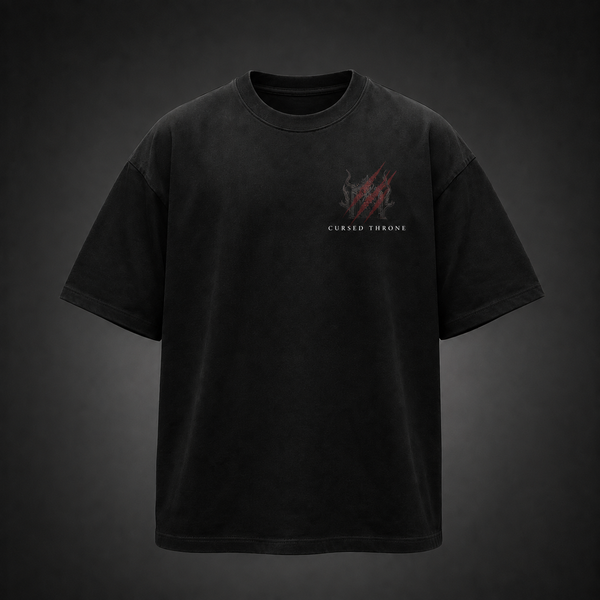 Black t-shirt with Sukuna Jujutsu Kaisen Cursed Throne graphic – photo 2