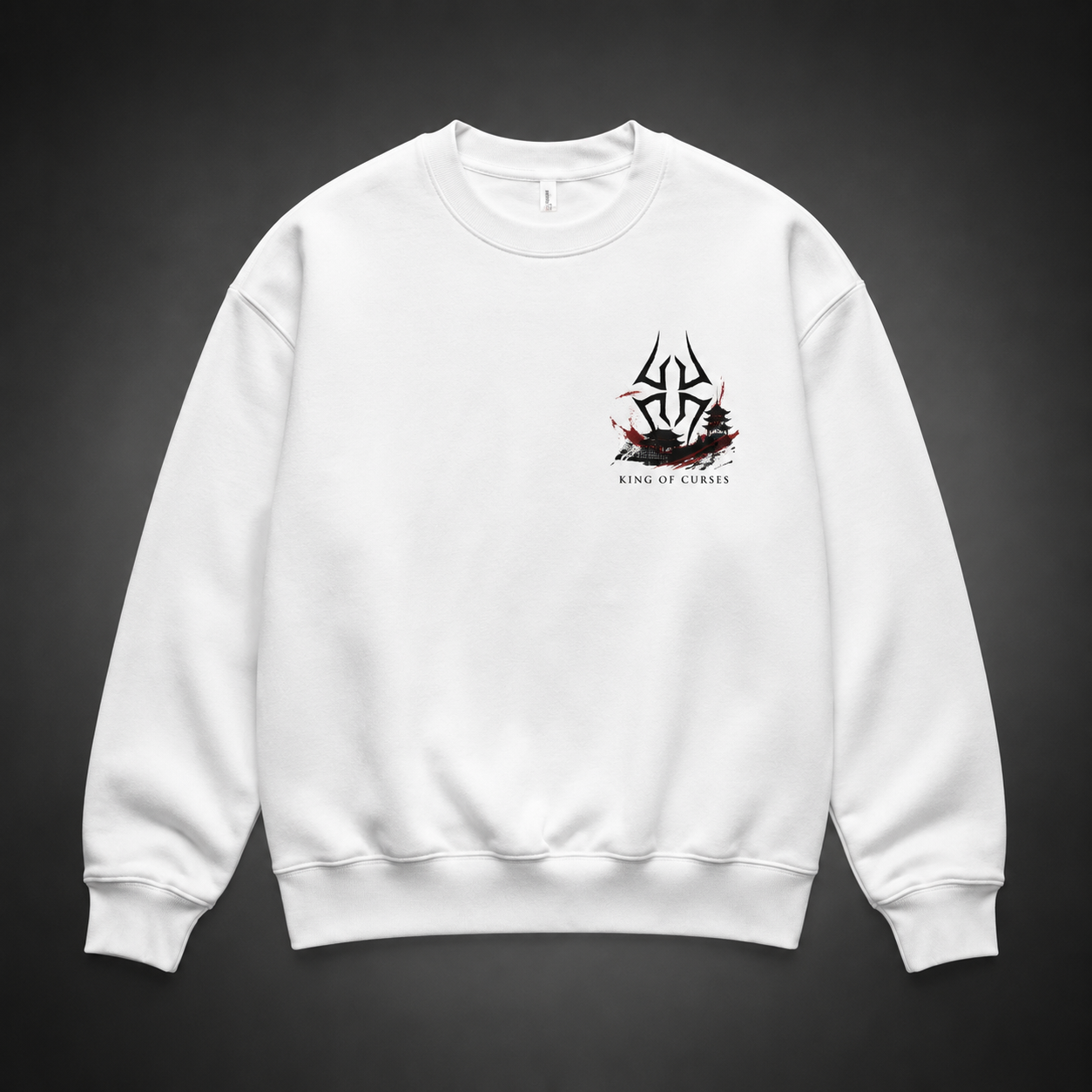 White sweatshirt with Sukuna Jujutsu Kaisen Ryomen Sukuna graphic – photo 2