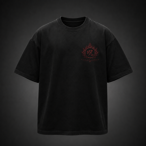 Black t-shirt with Sukuna Jujutsu Kaisen Shrine Of Domination graphic – photo 2