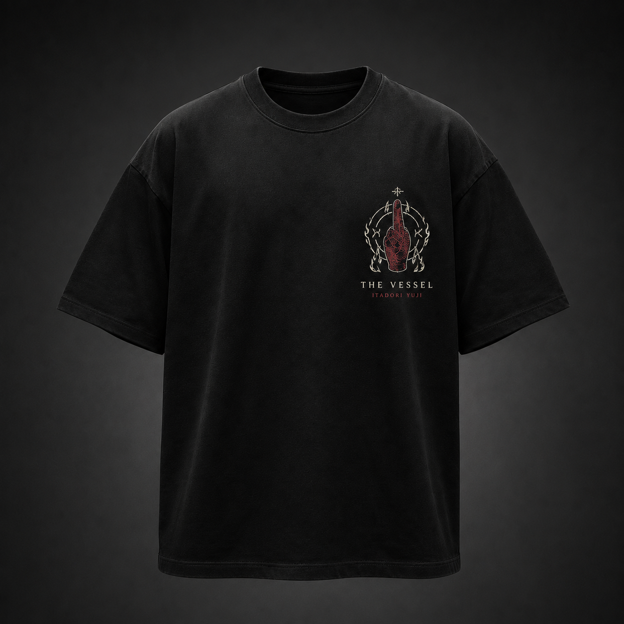Black t-shirt with Sukuna Jujutsu Kaisen Vessel Of The King graphic – photo 2