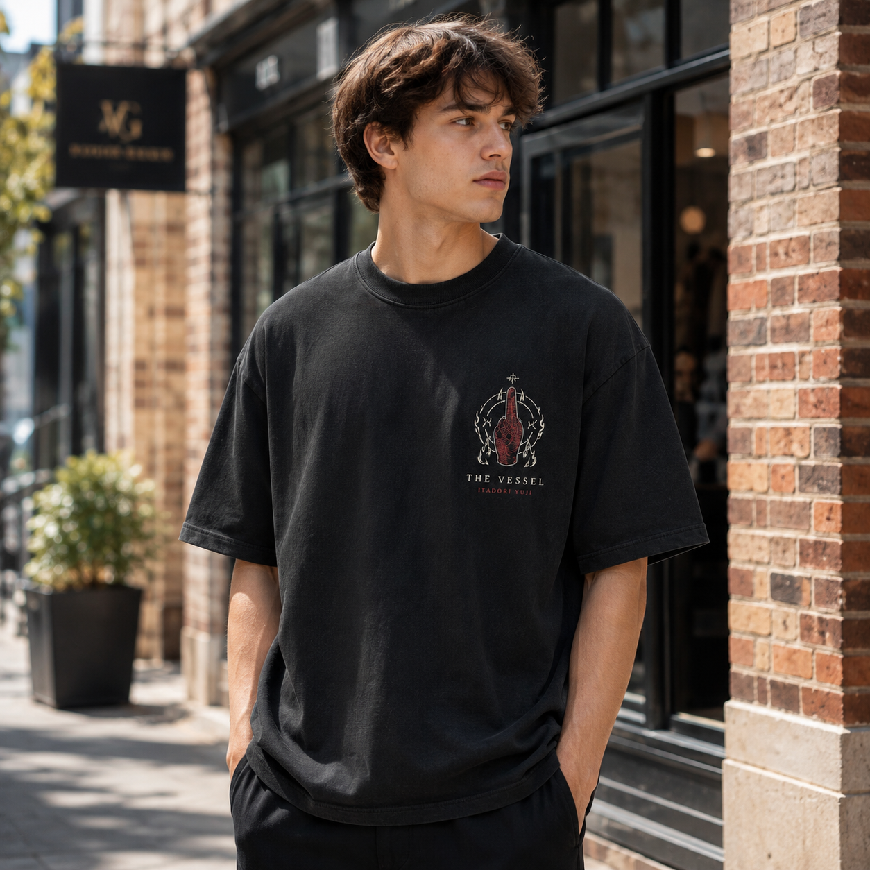 Black t-shirt with Sukuna Jujutsu Kaisen Vessel Of The King graphic – photo 4