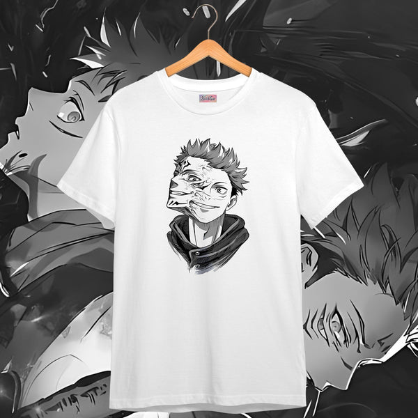 Sukuna Itadori Face Split Classic - Jujutsu Kaisen Oversized Tee
