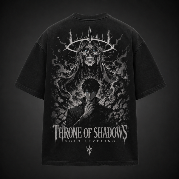 Black t-shirt with Sung Jin-Woo Solo Leveling Throne Of Shadows graphic – photo 1