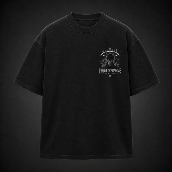 Black t-shirt with Sung Jin-Woo Solo Leveling Throne Of Shadows graphic – photo 2
