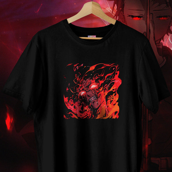 Tanjiro Red Flame Awakening - Demon Slayer Oversized Tee