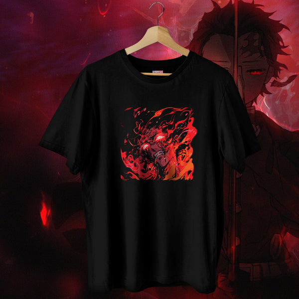 Tanjiro Red Flame Awakening - Demon Slayer Oversized Tee