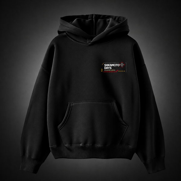 Black hoodie with Taro Sakamoto Sakamoto Days Assassin Order graphic – photo 2