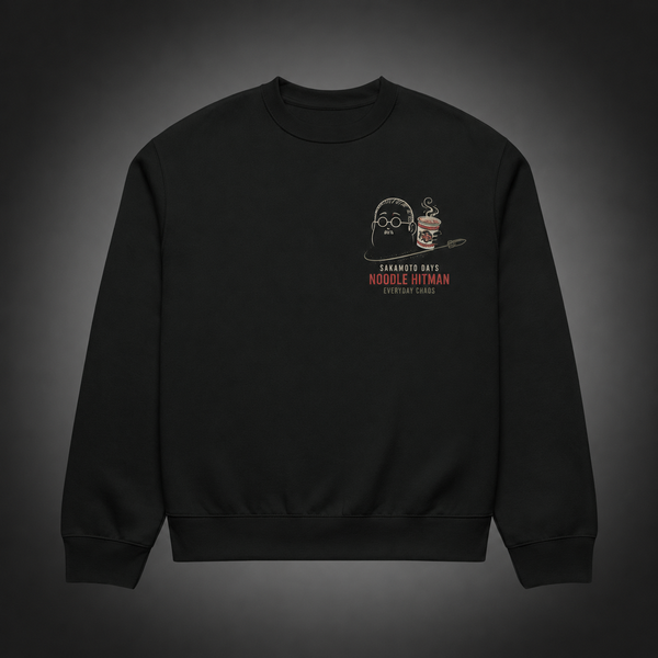 Black sweatshirt with Taro Sakamoto Sakamoto Days Noodle Hitman graphic – photo 2