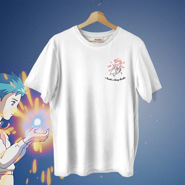 Heavy Burden Heart Line Art - Howl's Moving Castle Oversized Tee
