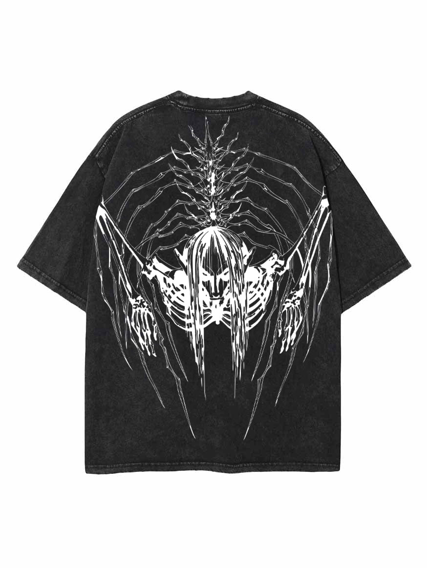 Washed black t-shirt with Founding Titan Attack On Titan Titan of Doom graphic – photo 1