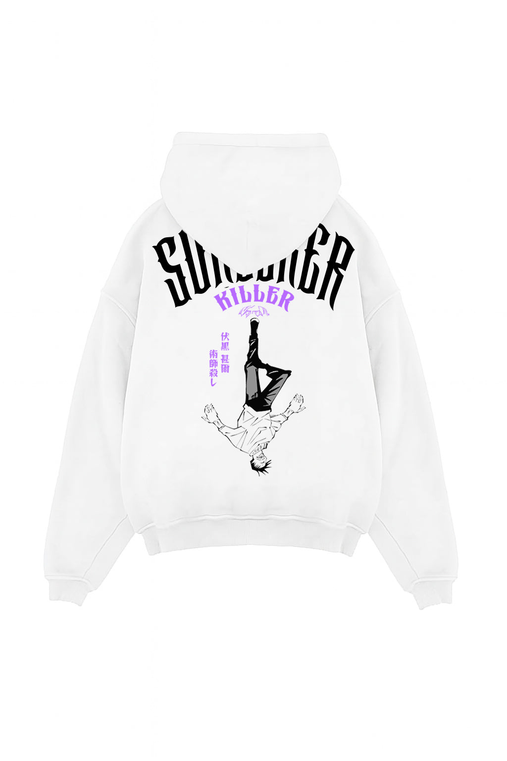 White hoodie with Toji Fushiguro Jujutsu Kaisen Sorcerer Killer graphic – photo 1