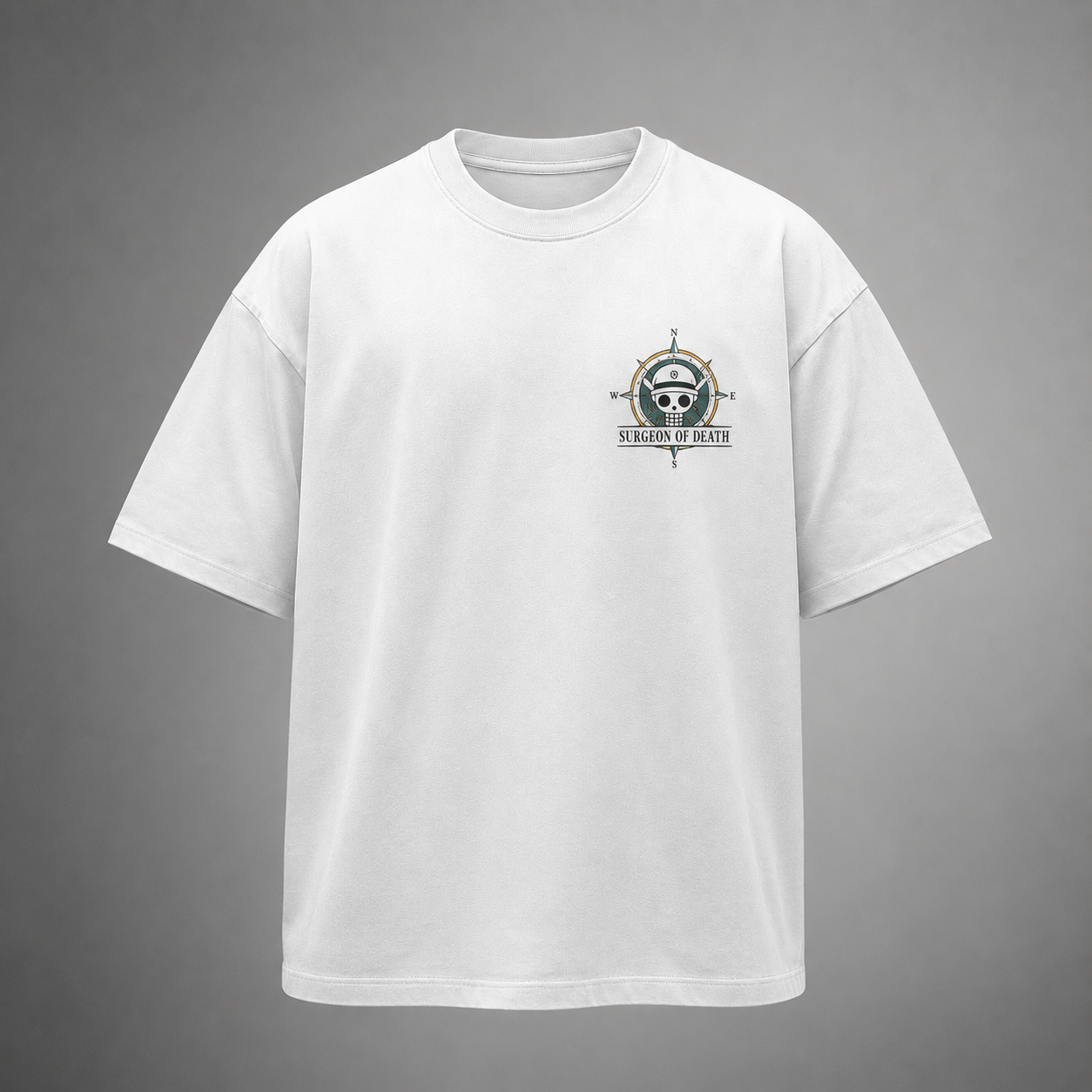 White t-shirt with Trafalgar Law One Piece Surgeon Of Death graphic – photo 2