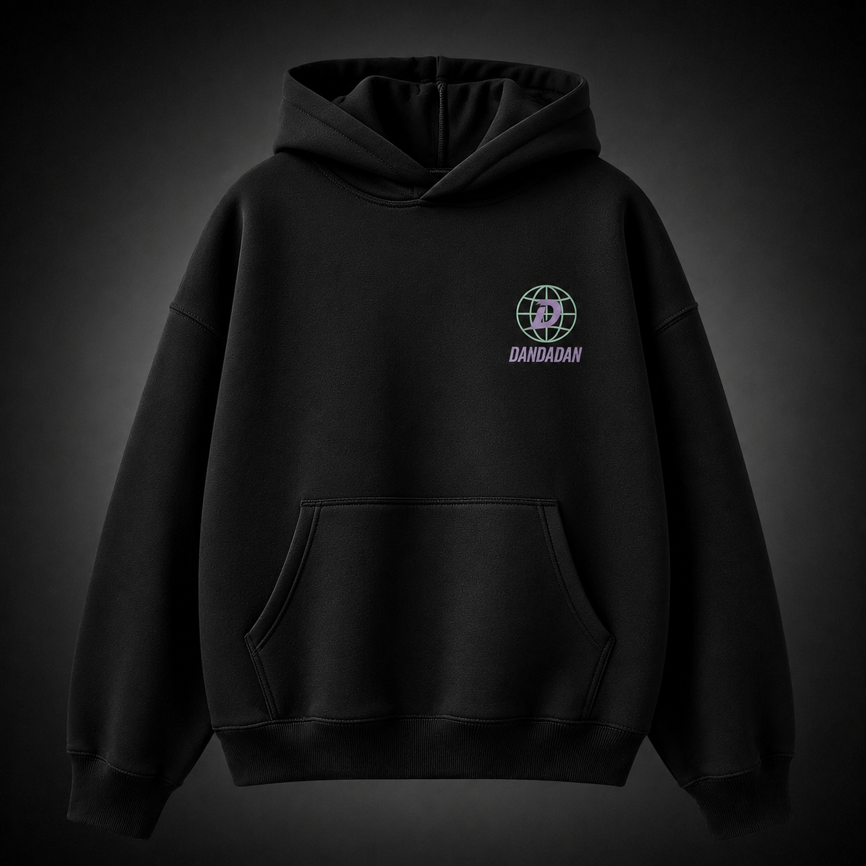Black hoodie with Turbo Granny Dandadan Turbo Granny Mode graphic – photo 2