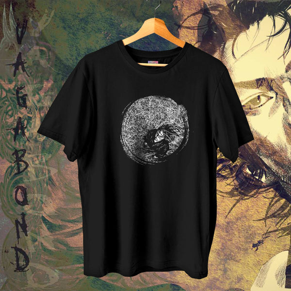 Musashi Circle Portrait Black Wash - Vagabond Oversized Tee